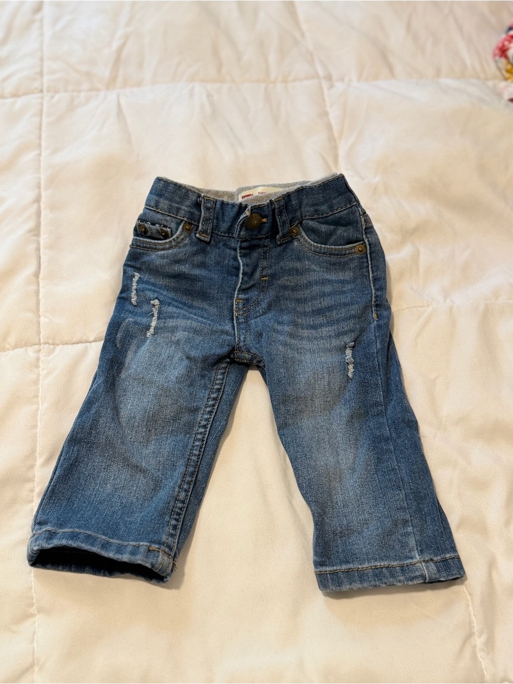 Levi's Kids Distressed Medium Blue Denim Jeans